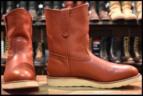 【9.5E 美品 19年】レッドウィング 8866 ペコス 赤茶 オロラセット クッションソール プルオン ブーツ redwing pecos HOPESMORE