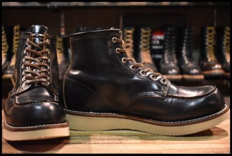 【11E 良品 12年 カスタム】レッドウィング 9874 アイリッシュセッター ブラック クローンダイク モックトゥ 黒 ブーツ redwing HOPESMORE