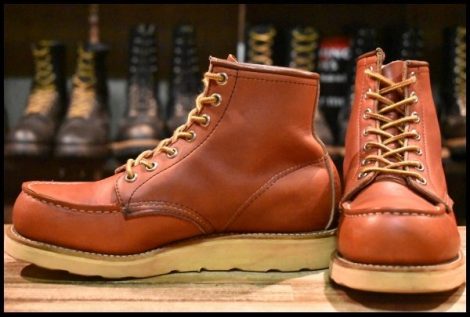 【4E 良品 半円犬タグ 94年】レッドウィング 875 アイリッシュセッター 赤茶 オロラセット モックトゥ ブーツ redwing HOPESMORE