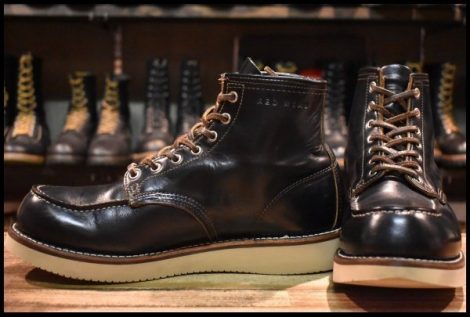 【11E 良品 12年 カスタム】レッドウィング 9874 アイリッシュセッター ブラック クローンダイク モックトゥ 黒 ブーツ redwing HOPESMORE