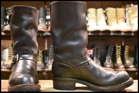 【11D 良品 10年】WESCO ウエスコ ボス ブラック 黒 11インチハイト ビブラム100シングル エンジニア ブーツ BOSS HOPESMORE