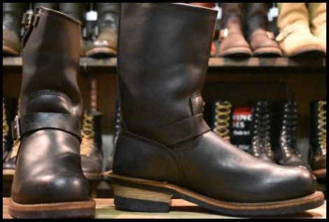 【7.5D 良品 PT99プリント 旧シルエット 05年】レッドウィング 2268 エンジニア 黒 ブラック スチールトゥ ブーツ redwing HOPESMORE