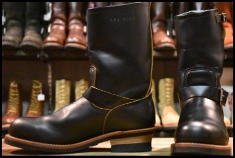 【9D 良品 15年】レッドウィング 9268 エンジニア 黒 ブラッククローンダイク スチールトゥ ブーツ redwing HOPESMORE