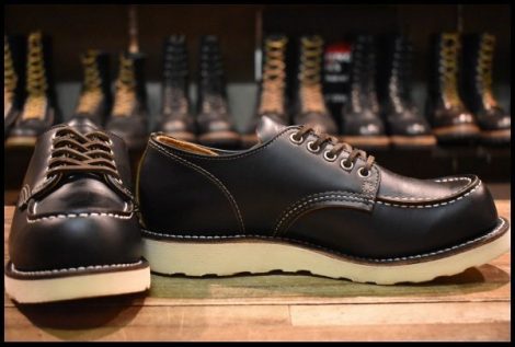 【7.5D 箱付 美品 18年】レッドウィング 9894 オックスフォード 黒 クローンダイク モックトゥ ローカット 短靴 ブーツ redwing HOPESMORE
