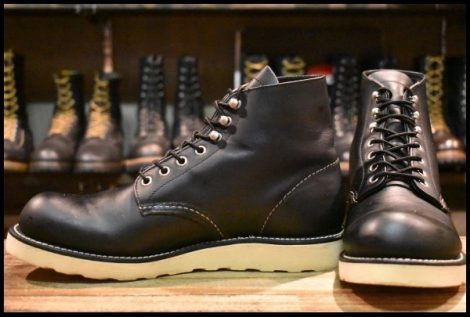 【8.5D 美品 犬タグ復刻 17年】レッドウィング 8165 アイリッシュセッター 黒 ブラッククローム プレーントゥ ブーツ redwing HOPESMORE