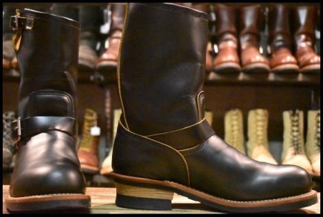 【9D 良品 15年】レッドウィング 9268 エンジニア 黒 ブラッククローンダイク スチールトゥ ブーツ redwing HOPESMORE