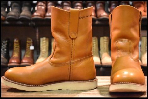 【7.5E 良品 16年】レッドウィング 9866 ゴールドラセット ペコス 茶 プルオン クッションソール ブーツ redwing pecos HOPESMORE