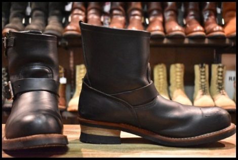 【10D 良品 13年】レッドウィング 2976 ショート エンジニア 黒 ブラッククローム スチールトゥ ブーツ redwing HOPESMORE