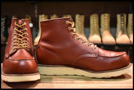 【8.5E 良品 犬タグ 97年】レッドウィング 8875 アイリッシュセッター 赤茶 オロラセット モックトゥ 編み上げ ブーツ redwing HOPESMORE