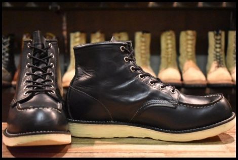 【10D 良品 08年】レッドウィング 8130 アイリッシュセッター 黒 ブラッククローム モックトゥ 編み上げ 8179 ブーツ redwing HOPESMORE