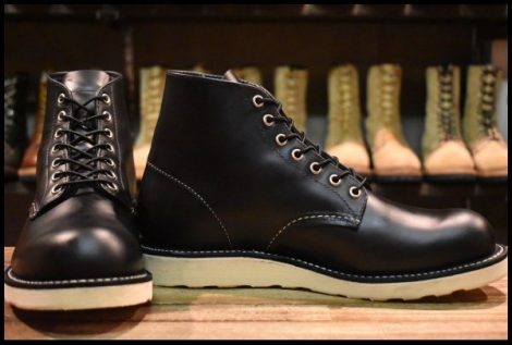 【9D 美品 25年】レッドウィング 8165 アイリッシュセッター 黒 ブラッククローム プレーントゥ 編み上げ ブーツ redwing HOPESMORE