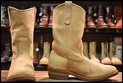【8E 良品 07年】レッドウィング 8156 スエード ペコス ベージュ ホーソーン アビレーンラフアウト ブーツ redwing pecos HOPESMORE