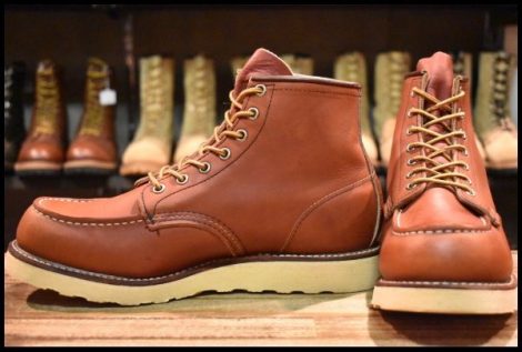 【9.5D 美品 羽タグ 02年】レッドウィング 8131 アイリッシュセッター 赤茶 オロラセット モックトゥ ブーツ 8875 redwing HOPESMORE