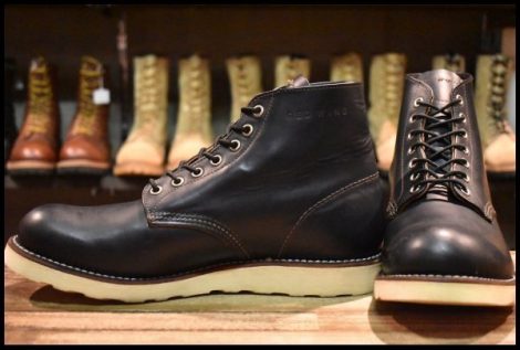 【9.5D 美品 12年】レッドウィング 9870 アイリッシュセッター クローンダイク 黒 プレーントゥ 編み上げ ブーツ redwing HOPESMORE