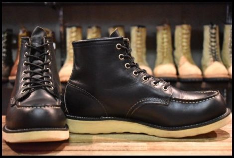 【9.5E 良品 羽タグ 01年】レッドウィング 8179 アイリッシュセッター 黒 ブラッククローム モックトゥ ブーツ redwing HOPESMORE