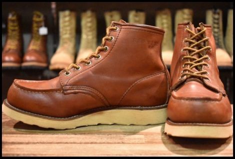 【6.5E 良品 初期半円犬タグ 90年10月刻印】レッドウィング 875 アイリッシュセッター オロラセット モックトゥ ブーツ redwing HOPESMORE