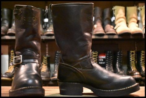 【7.5E 箱付 良品 05年】WESCO ウエスコ チャンピオンボス ブラック ホースハイド 黒 11インチ ビブラム700 エンジニア ブーツ HOPESMORE