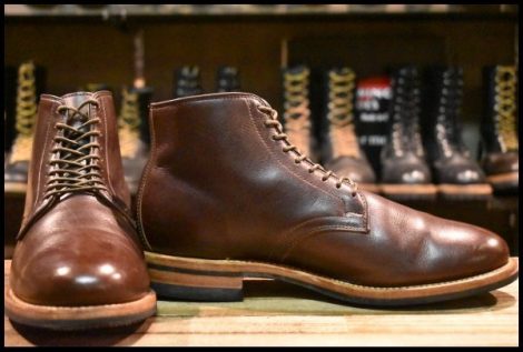 【UK7.5 良品】VIBERG ヴァイバー プレーントゥ ブーツ 2030 シガー カーフ シューズ レースアップ ヴァイバーグ HOPESMORE