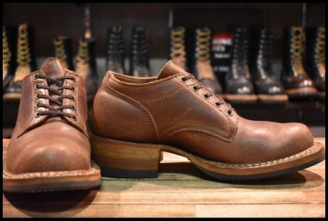 【7.5E 美品】WHITE’S ホワイツ オックスフォード ブラウン ワックスフレッシュ ビブラム435シングル シューズ 短靴 ブーツ HOPESMORE