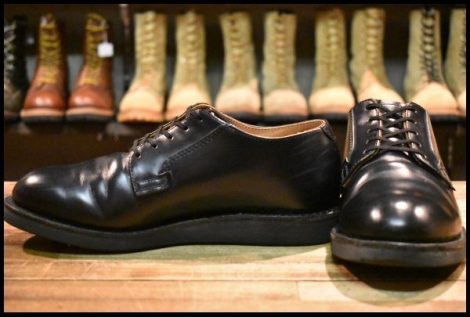 【7D 良品 20年】レッドウィング 101 ポストマン シューズ 黒 ブラック シャパラル ローカット 短靴 ブーツ redwing HOPESMORE