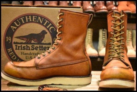 【9.5E 箱付 良品 犬刻印 96年】レッドウィング 877 ロング アイリッシュセッター ブーツ 茶 オロイジナル モックトゥ redwing HOPESMORE