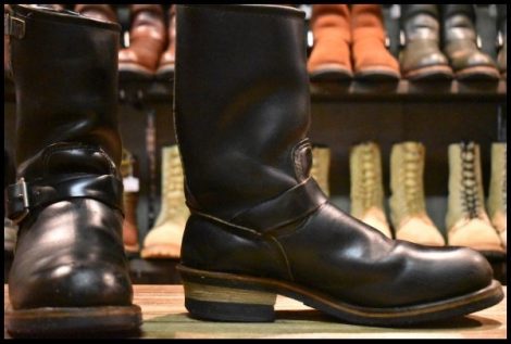 【7.5D 良品 PT91プリント 95年】レッドウィング 2268 エンジニア 黒 ブラッククローム スチールトゥ ブーツ redwing HOPESMORE