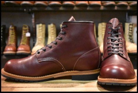 【11EE 美品 18年】レッドウィング 9411 ベックマン ブラックチェリー フェザーストーン プレーントゥ ブーツ redwing HOPESMORE