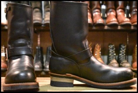 【8.5D 箱付 良品 11年】レッドウィング 2268 エンジニア 黒 ブラッククローム スチールトゥ ブーツ redwing HOPESMORE