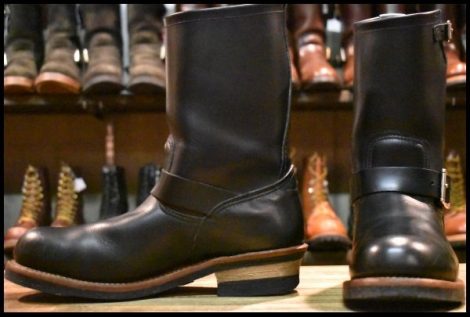 【9D 良品 13年】レッドウィング 2268 エンジニア 黒 ブラッククローム スチールトゥ ブーツ redwing HOPESMORE