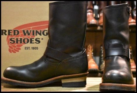 【8.5D 箱付 良品 11年】レッドウィング 2268 エンジニア 黒 ブラッククローム スチールトゥ ブーツ redwing HOPESMORE