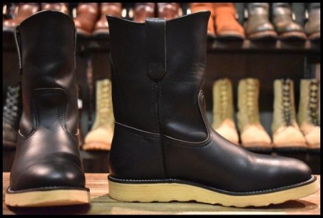 【6.5E 箱付 良品 羽タグ 98年】レッドウィング 8169 ペコス 黒 ブラッククローム プルオン ブーツ redwing pecos HOPESMORE
