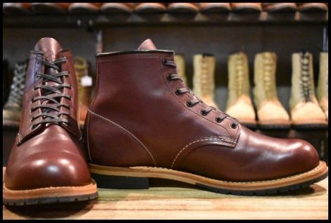 【11EE 美品 18年】レッドウィング 9411 ベックマン ブラックチェリー フェザーストーン プレーントゥ ブーツ redwing HOPESMORE