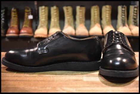 【8D 美品 25年】レッドウィング 101 ポストマン シューズ 黒 ブラック シャパラル ローカット 短靴 ブーツ redwing HOPESMORE