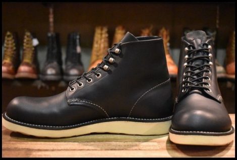 【9D 美品 10年】レッドウィング 8165 アイリッシュセッター 黒 ブラッククローム プレーントゥ 編み上げ ブーツ redwing HOPESMORE