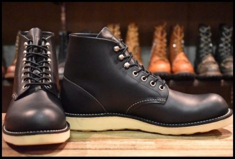 【9D 美品 10年】レッドウィング 8165 アイリッシュセッター 黒 ブラッククローム プレーントゥ 編み上げ ブーツ redwing HOPESMORE