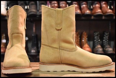 【8E 箱付 未使用 25年】レッドウィング 8168 スエード ペコス ホーソーンアビレーンラフアウト ブーツ redwing HOPESMORE