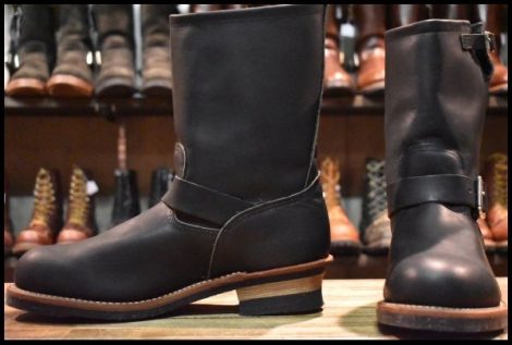 【10D 美品 13年】レッドウィング 9085 エンジニア 黒 ブラックハーネス スチールトゥ 2268 ブーツ redwing HOPESMORE