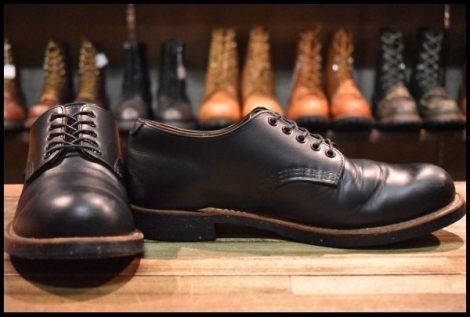 【8.5D 良品 18年】レッドウィング 8054 フォアマン オックスフォード 黒 ブラッククローム 短靴 ローカット ブーツ redwing HOPESMORE
