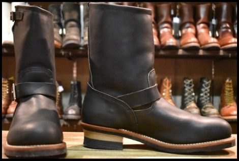 【10D 美品 13年】レッドウィング 9085 エンジニア 黒 ブラックハーネス スチールトゥ 2268 ブーツ redwing HOPESMORE