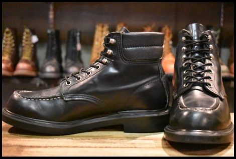 【8.5E 良品 15年】レッドウィング 8133 スーパーソール 黒 ブラッククローム モックトゥ 編み上げ ブーツ redwing HOPESMORE