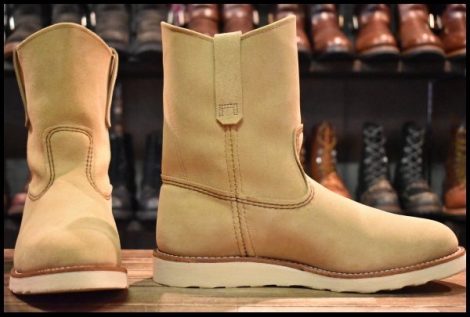 【10E 箱付 美品 25年】レッドウィング 8168 スエード ペコス ホーソーンアビレーンラフアウト ブーツ redwing HOPESMORE