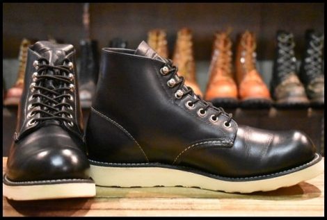 【8D 良品 16年】レッドウィング 8165 アイリッシュセッター 黒 ブラッククローム プレーントゥ 編み上げ ブーツ redwing HOPESMORE