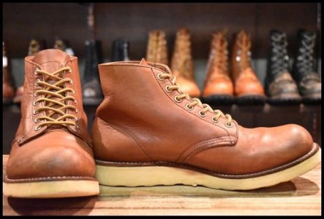 【8D 中古 03年】レッドウィング 8166 アイリッシュセッター 赤茶 オロラセット プレーントゥ ブーツ redwing HOPESMORE
