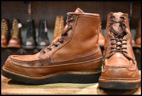 【8.5E 良品 50周年限定モデル 犬タグ】レッドウィング 1950 アイリッシュセッター 茶 黒ソール 編み上げ ブーツ redwing HOPESMORE