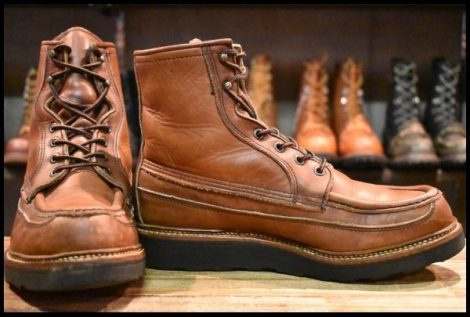 【8.5E 良品 50周年限定モデル 犬タグ】レッドウィング 1950 アイリッシュセッター 茶 黒ソール 編み上げ ブーツ redwing HOPESMORE