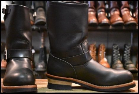 【8.5D 良品 10年】レッドウィング 2268 エンジニア 黒 ブラッククローム スチールトゥ ブーツ redwing HOPESMORE