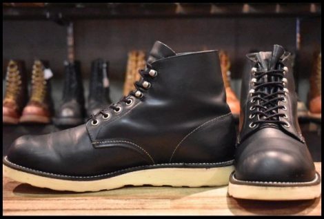 【10.5D 良品 08年】レッドウィング 8165 アイリッシュセッター 黒 ブラッククローム プレーントゥ 編み上げ ブーツ redwing HOPESMORE