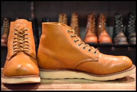 【8D 良品 12年】レッドウィング 9871 ゴールドラセット アイリッシュセッター プレーントゥ 編み上げ ブーツ redwing HOPESMORE