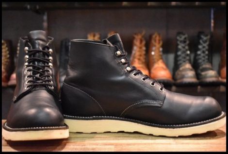 【10.5D 良品 08年】レッドウィング 8165 アイリッシュセッター 黒 ブラッククローム プレーントゥ 編み上げ ブーツ redwing HOPESMORE