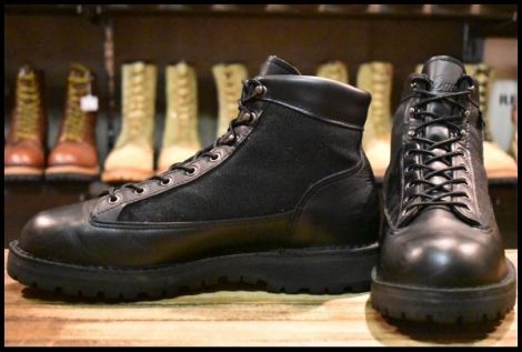 【10EE 良品 白タグ】Danner ダナーライトブラック 31400X 黒 ゴアテックス GORE-TEX ビブラム レースアップ 編み上げ ブーツ HOPESMORE